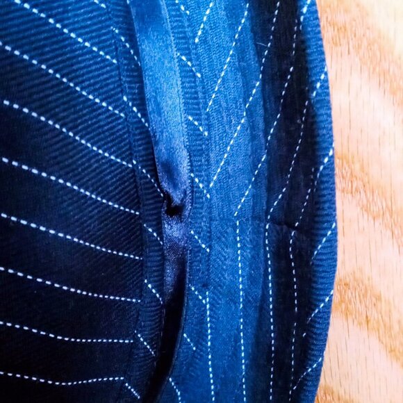 Cool David & Young Black Pinstripe Manhattan Classic Retro Gangster Fedora Hat - Picture 12 of 16